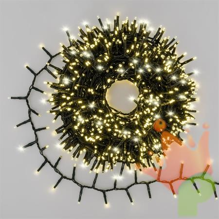 LUCI DI NATALE MINICLUSTER 1000 MINILED BIANCO CALDO 20MT