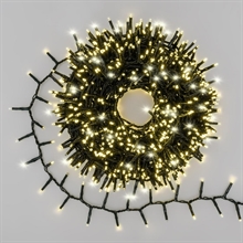 LUCI DI NATALE MINICLUSTER 1000 MINILED BIANCO CALDO 20MT