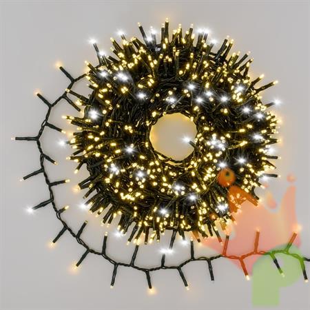 LUCI DI NATALE MINICLUSTER 1000 MINILED BIANCO CALDO 20MT