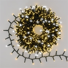 LUCI DI NATALE MINICLUSTER 1000 MINILED BIANCO CALDO 20MT