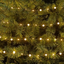 LUCI DI NATALE DECORATA 200 MICROLED BIANCO CALDO 10MT