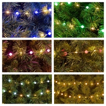LUCI DI NATALE DECORATA 200 MICROLED MULTICOLOR 10MT 6ASS