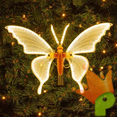 FARFALLA LUMINOSA CON LED BIANCO CALDO 32CM