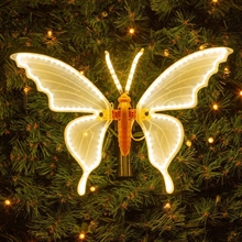 FARFALLA LUMINOSA CON LED BIANCO CALDO 32CM