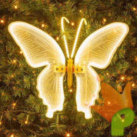 FARFALLA LUMINOSA CON LED BIANCO CALDO 40CM