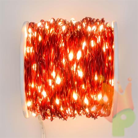 LUCI DI NATALE 500 MICROLED BIANCO CALDO 25MT