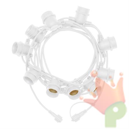 CAVO CON 10 PORTALAMPADE BIANCO 5MT