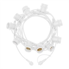 CAVO CON 10 PORTALAMPADE BIANCO 5MT