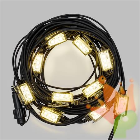 LUCI DI NATALE 10 STROBOLED BIANCO CALDO 10MT