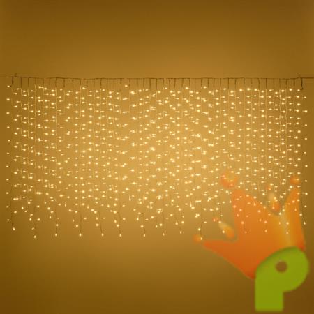 TENDA LUMINOSA IRREGOLARE 840 LED BIANCO CALDO 2MT