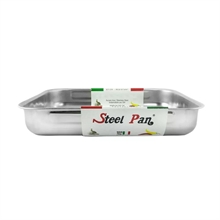 TEGLIA RETTANGOLARE 30 CM IN ACCIAIO INOX