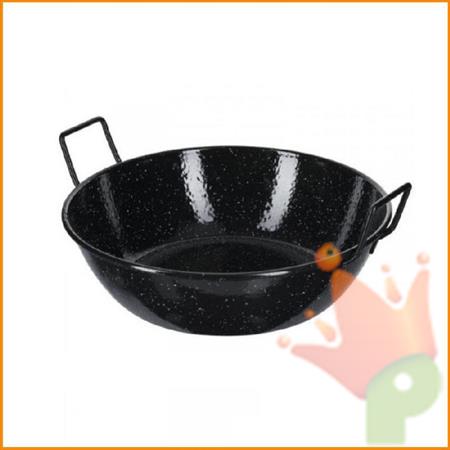 TEGAME FONDO 16 CM CON MANICI IN FERRO SMALTATO LA IDEAL