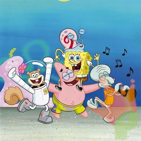 TOVAGLIOLI SPONGEBOB 33X33CM 20PZ