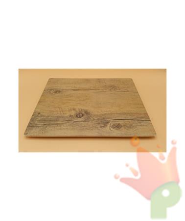 VASSOIO PIATTO WOOD MARRON MELAMINA 32X26X1,5H