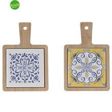 SET 2 TAGLIERI LEGNO DI BAMBOO CERAMICA 18X12 CM TOGNANA SOLEIL