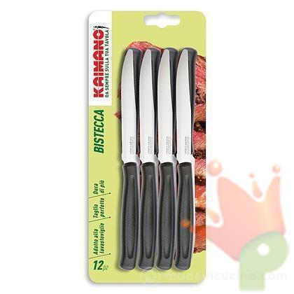 COLTELLI NERI PER BISTECCA 12 PZ