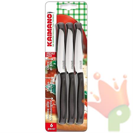 COLTELLI PIZZA DINAMIK NERO 6 PZ