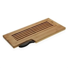 TAGLIERE IN LEGNO DI BAMBOO CON COLTELLO 50X23X2 CM