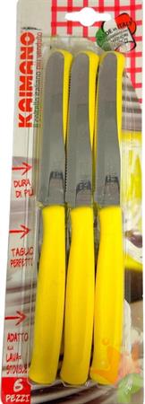 COLTELLI TAVOLA DINAMIK GIALLO 6PZ