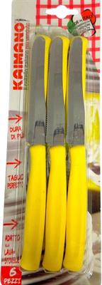 COLTELLI TAVOLA DINAMIK GIALLO 6PZ