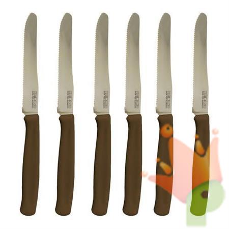 COLTELLI KAIMANO MARRONE 6PZ