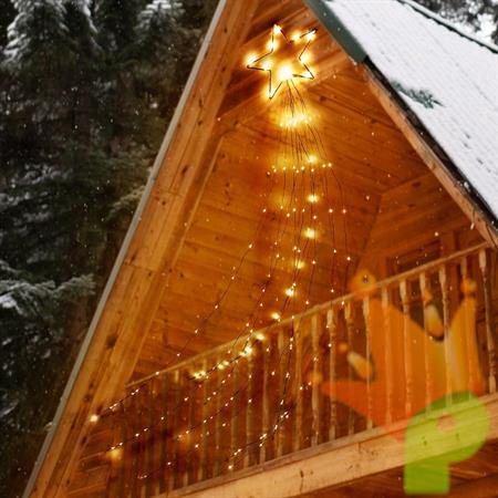 STELLA LUMINOSA CON CODA LED BIANCO CALDO 3MT