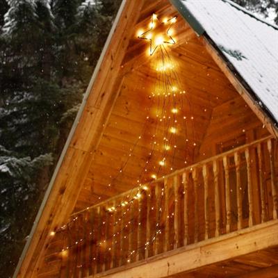STELLA LUMINOSA CON CODA LED BIANCO CALDO 3MT