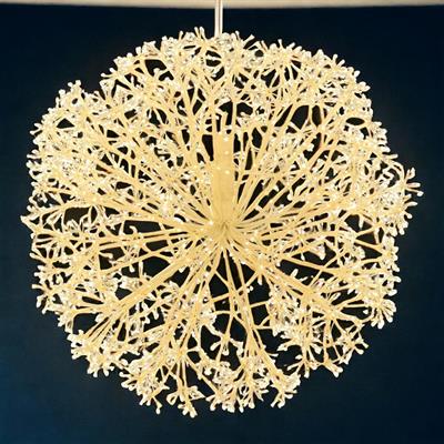 SFERA LUMINOSA DI RAMI 2500 MICROLED BIANCO CALDO 80CM
