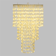 LAMPADARIO A CASCATA LUMINOSO CON LED BIANCO CALDO 45X70CM