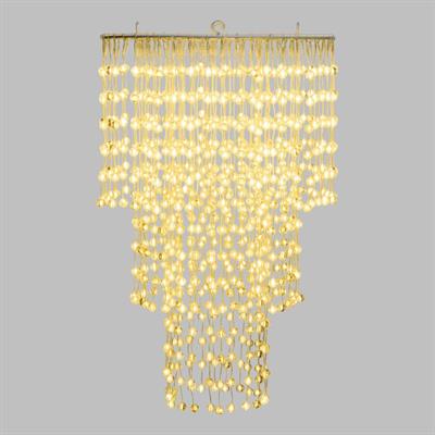 LAMPADARIO A CASCATA LUMINOSO CON LED BIANCO CALDO 45X70CM