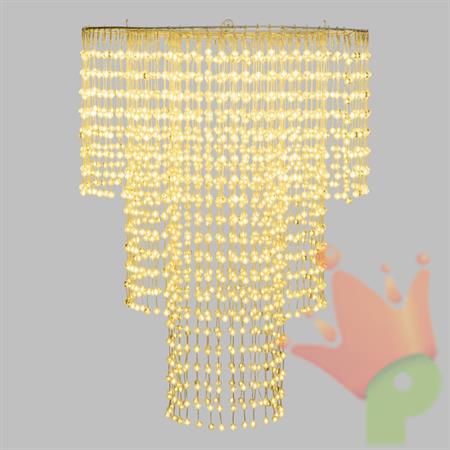 LAMPADARIO A CASCATA LUMINOSO CON LED BIANCO CALDO 75X100CM
