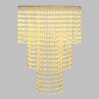 LAMPADARIO A CASCATA LUMINOSO CON LED BIANCO CALDO 75X100CM