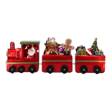 TRENO NATALIZIO IN PLASTICA E POLIRESINA LUMINOSO 61X15X22CM