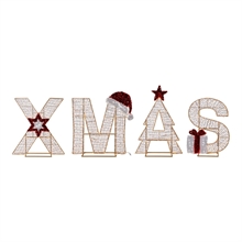 SCRITTA LUMINOSA LED XMAS ORO ROSSA BIANCA 477X150CM