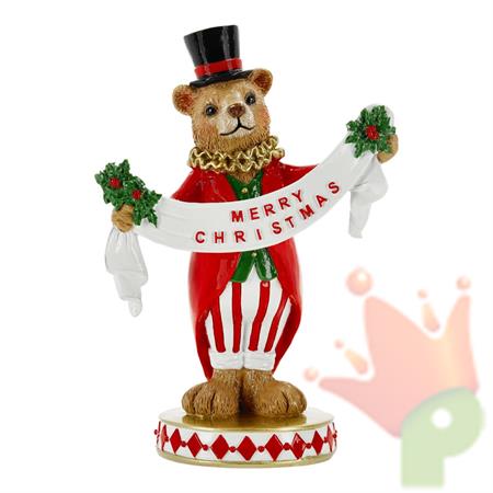 ORSO NATALIZIO DA CIRCO 16X9X23CM