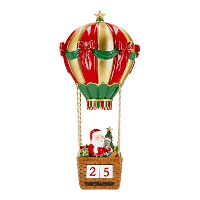 BABBO NATALE IN MONGOLFIERA 16,5X16,7X34,8CM