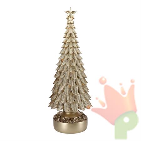 ALBERO DI NATALE ORO CON LED 30X30X8CM