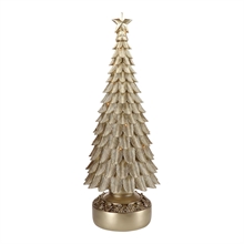 ALBERO DI NATALE ORO CON LED 30X30X8CM