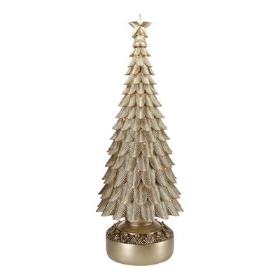 ALBERO DI NATALE ORO CON LED 30X30X8CM