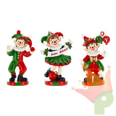 ELFO DA CIRCO 11,5X9X21,5CM 3ASS