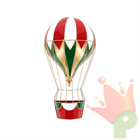 MONGOLFIERA NATALIZIA IN METALLO 63X32X16CM