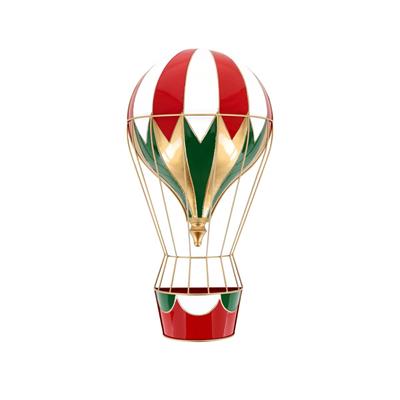 MONGOLFIERA NATALIZIA IN METALLO 63X32X16CM