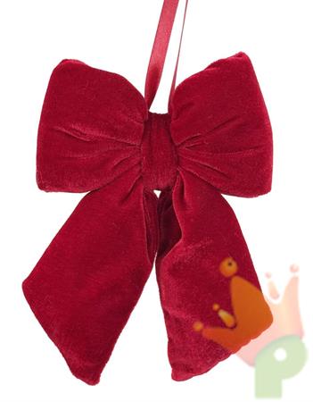 PENDENTE FIOCCO ROSSO IN VELLUTO 19CM