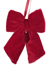 PENDENTE FIOCCO ROSSO IN VELLUTO 19CM
