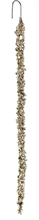 PENDENTE IN VETRO STALATTITE GLITTERATO ARGENTO 15CM