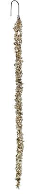 PENDENTE IN VETRO STALATTITE GLITTERATO ARGENTO 15CM