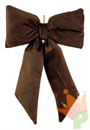 PENDENTE FIOCCO IN VELLUTO MARRONE 15X25CM