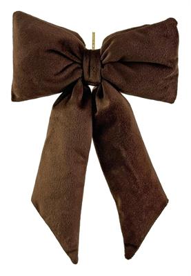 PENDENTE FIOCCO IN VELLUTO MARRONE 15X25CM