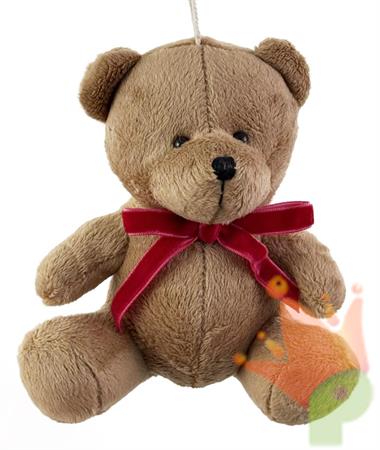 PENDENTE ORSETTO PELUCHE MARRONE 13CM