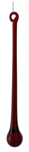 PENDENTE IN VETRO GOCCIA ROSSO TRASPARENTE 15CM